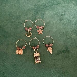 Charming Gold and Purple Nautical Earrings